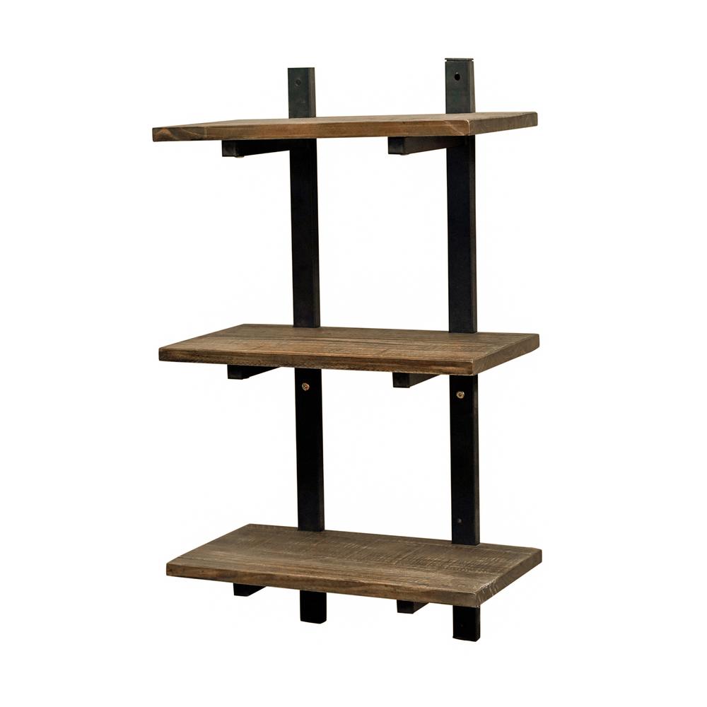Pomona 36"H Metal and Solid Wood Wall Shelf. Picture 8