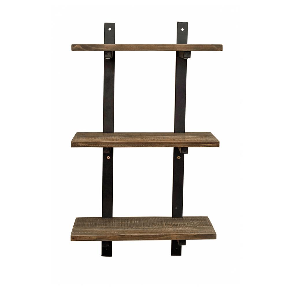Pomona 36"H Metal and Solid Wood Wall Shelf. Picture 11