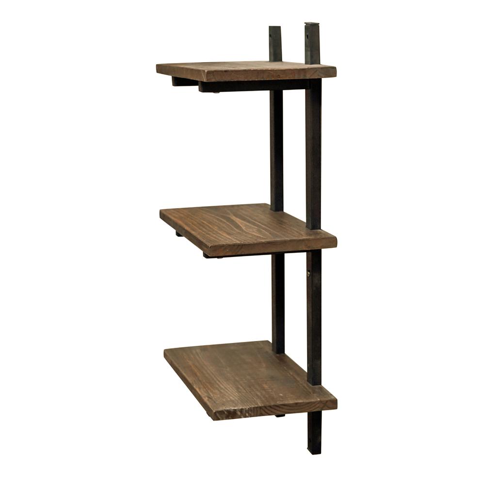 Pomona 36"H Metal and Solid Wood Wall Shelf. Picture 12