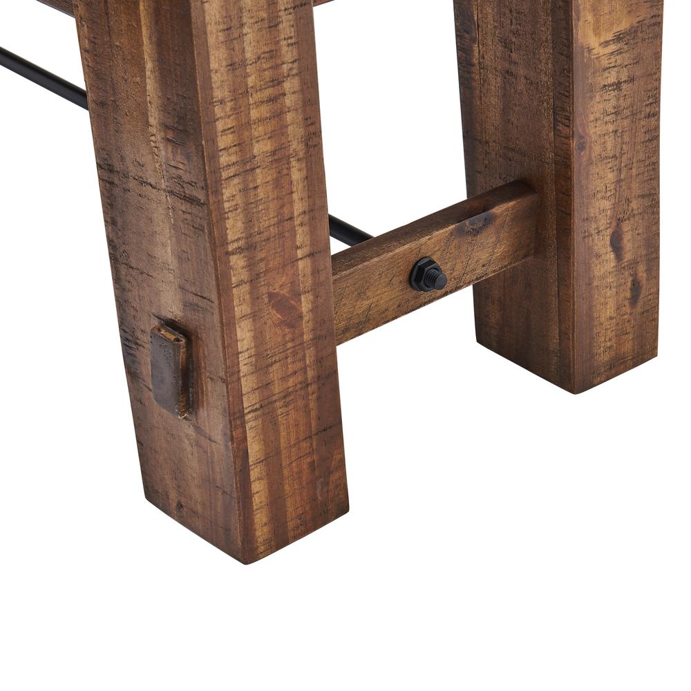 Durango 60" Industrial Wood Coat Hook Shelf and Bench Set. Picture 18