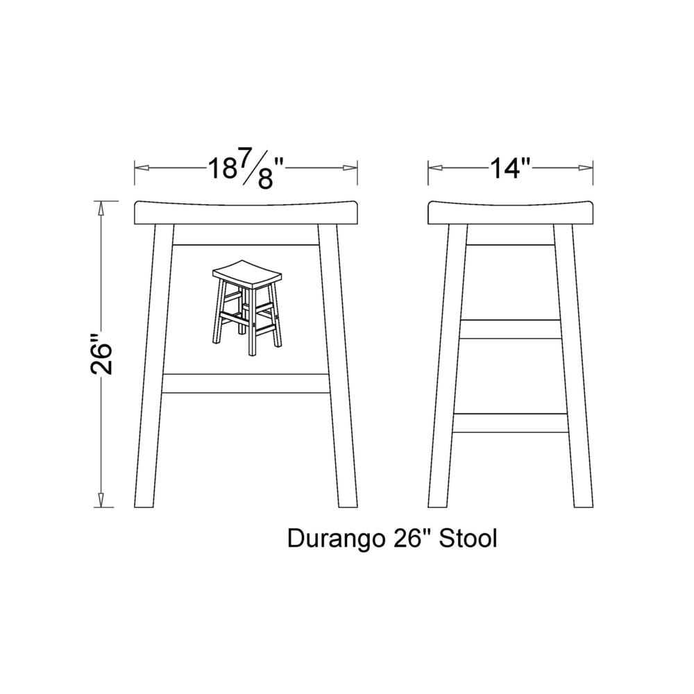 Durango 26"H Industrial Wood Counter-Height Stool. Picture 12