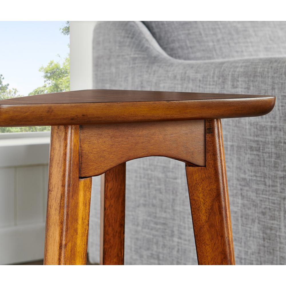 Monterey 20" Round Mid-Century Modern Wood End Table, Warm Chestnut. Picture 51