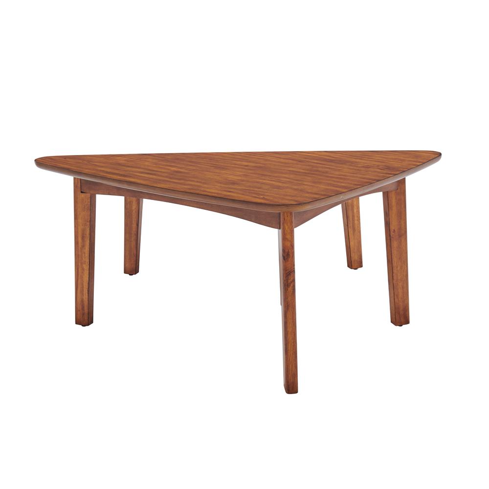 Monterey 48"L Oval Mid-Century Modern Wood Coffee Table, Warm Chestnut. Picture 27