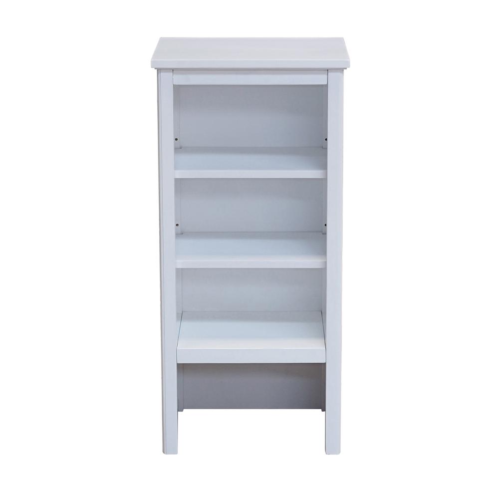 Dorset Bathroom Storage Tower with Open Upper Shelves, Lower Cabinet and Drawer. Picture 10