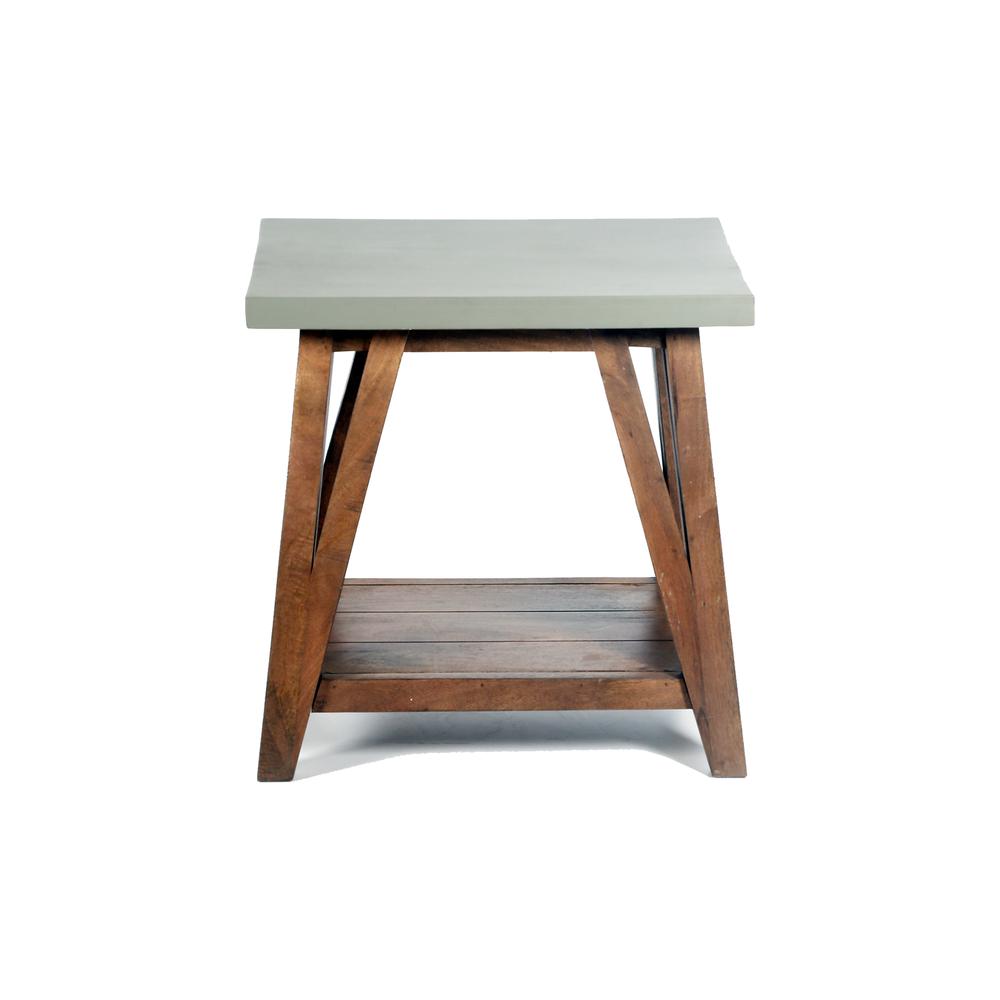 Brookside 22"W Wood with Cement-Coating End Table. Picture 9