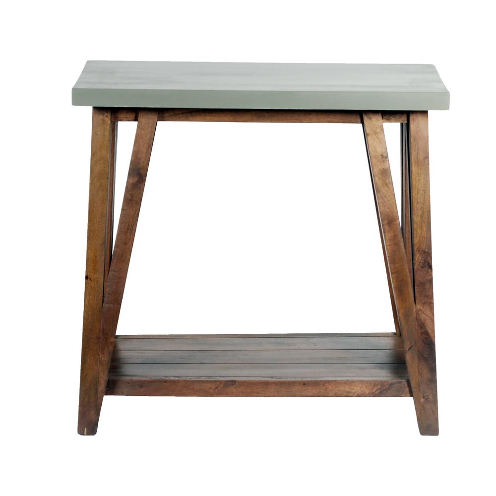 Brookside 30"W Wood with Concrete-Coating Console/Media Table. Picture 10