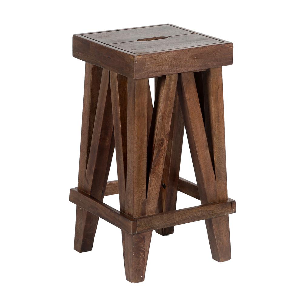 Brookside 26"H Industrial Wood Counter-Height Stool. Picture 5