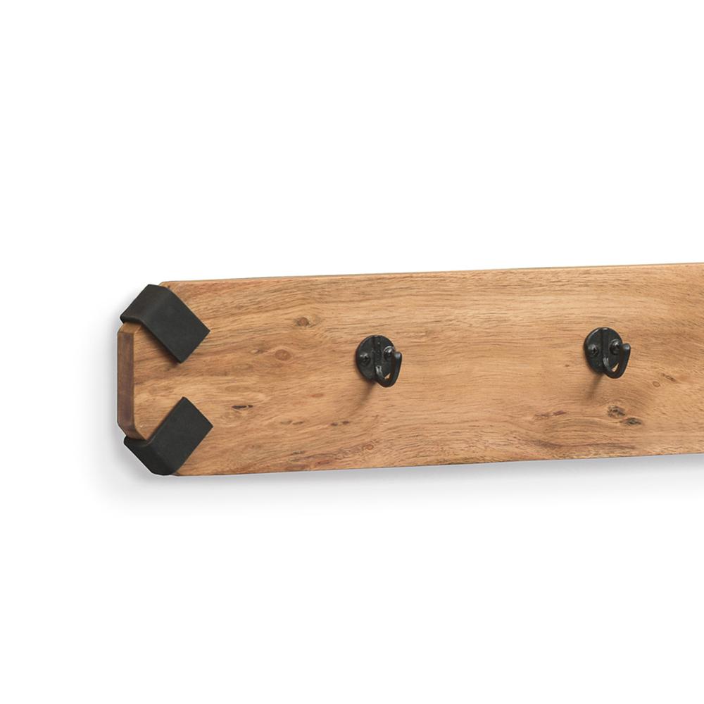 Ryegate Natural Live Edge 48" Bench with Coat Hook Set. Picture 12