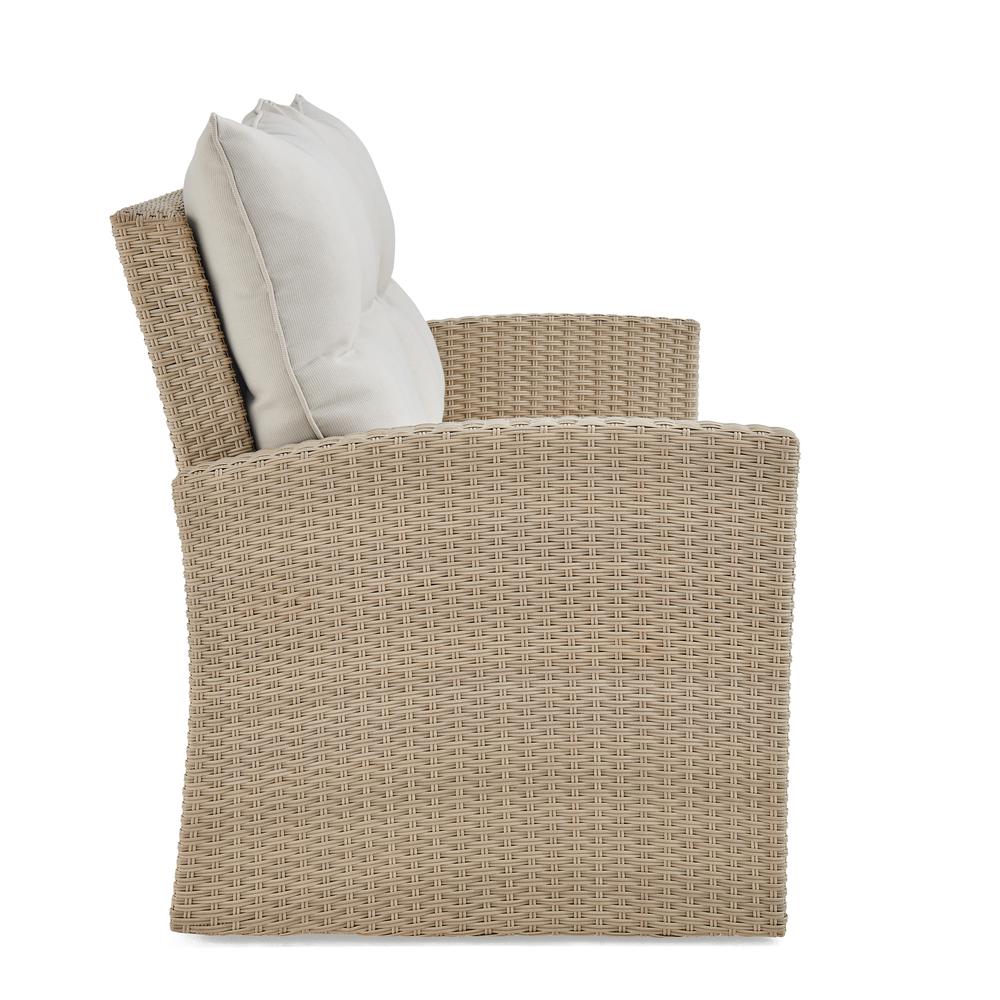 Canaan All-Weather Wicker Outdoor Two-Seat Love Seat with Cushions. Picture 17