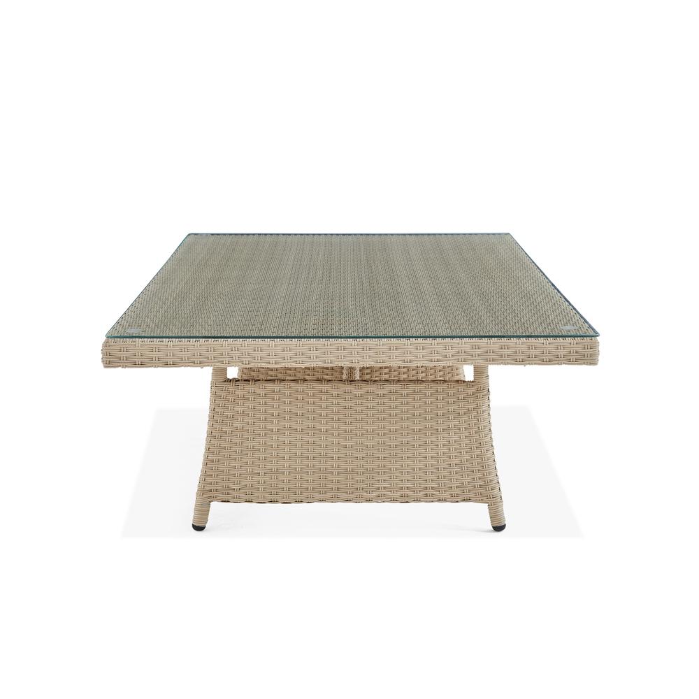 Canaan All-Weather Wicker Outdoor 33"L Coffee Table. Picture 17