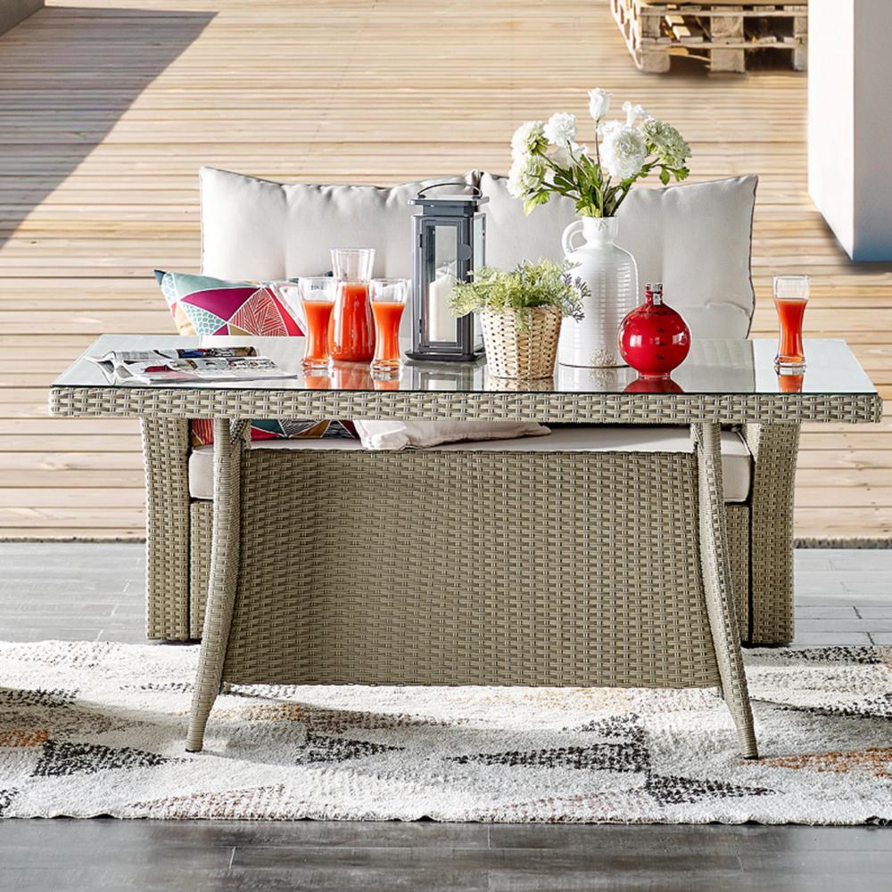 Canaan All-Weather Wicker Outdoor 26"H Cocktail Table. Picture 24