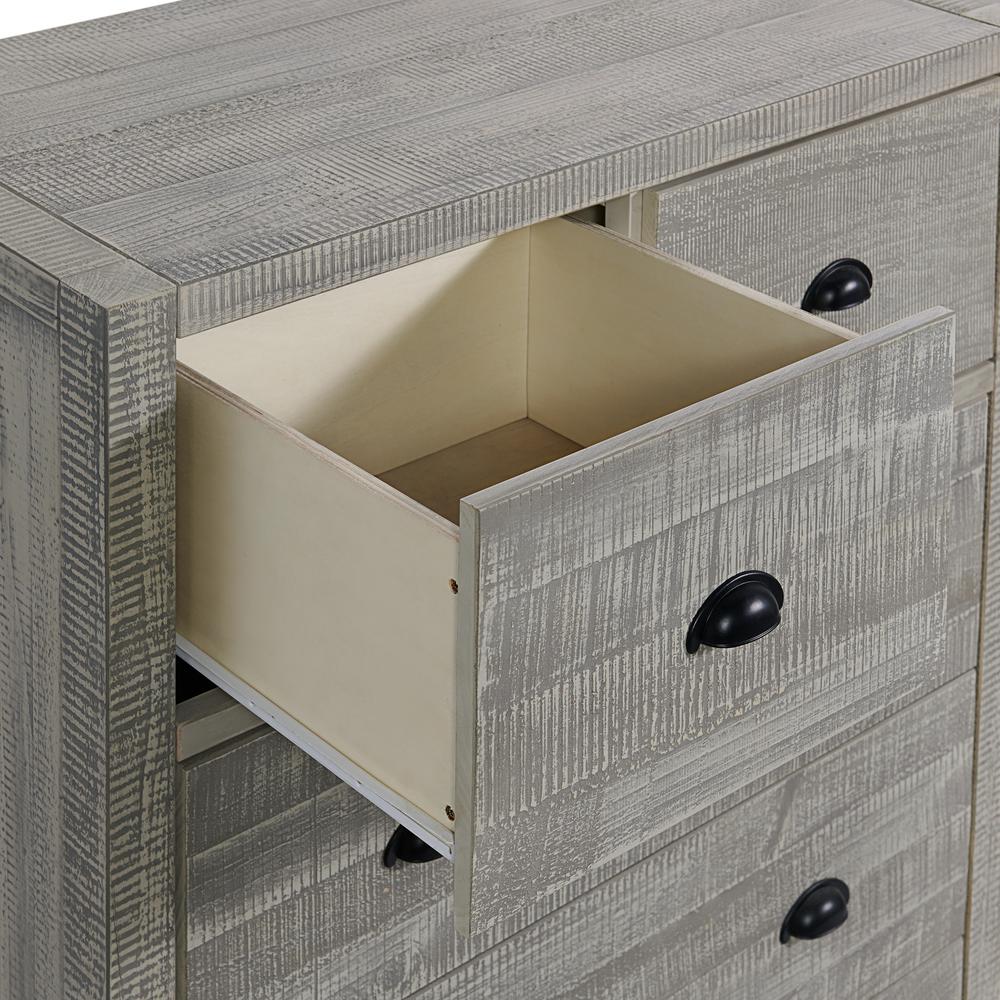 Windsor 5-Drawer Chest of Drawers, Driftwood Gray. Picture 6