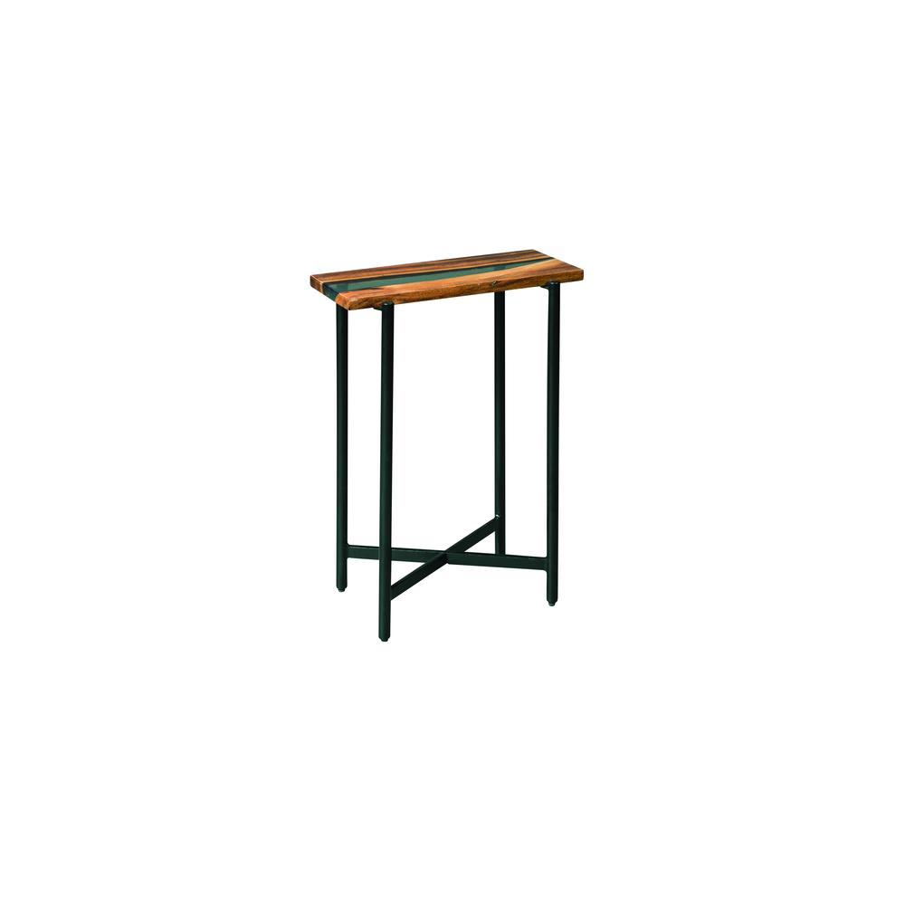 Rivers Edge 18" Acacia Wood and Acrylic Nesting End Tables, Set of 2. Picture 18