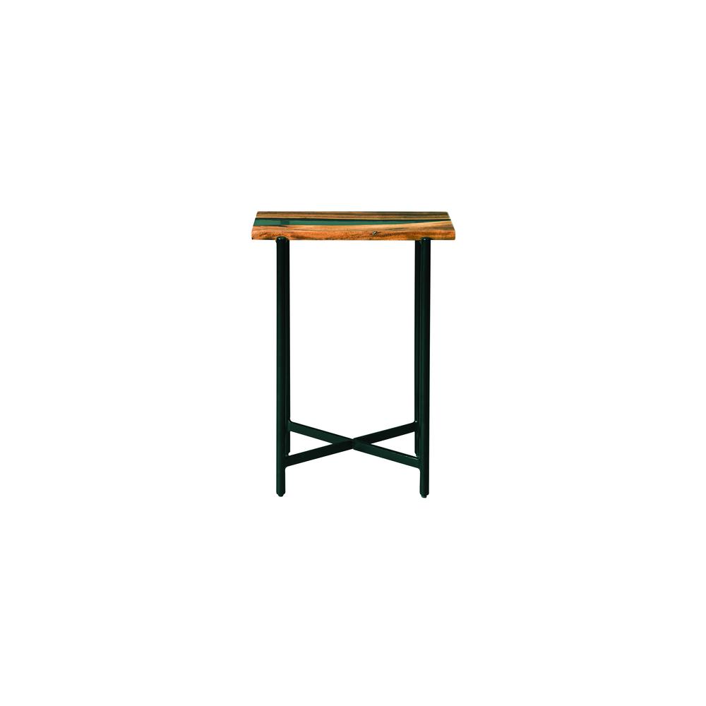 Rivers Edge 18" Acacia Wood and Acrylic Nesting End Tables, Set of 2. Picture 27