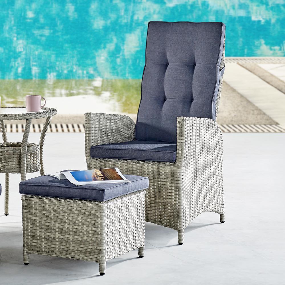 Haven All-Weather Wicker Outdoor Recliners with Ottomans and Cushions. Picture 32