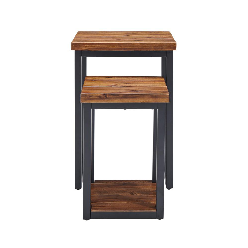 Claremont Rustic Wood Nesting End Tables, Set of Two. Picture 5