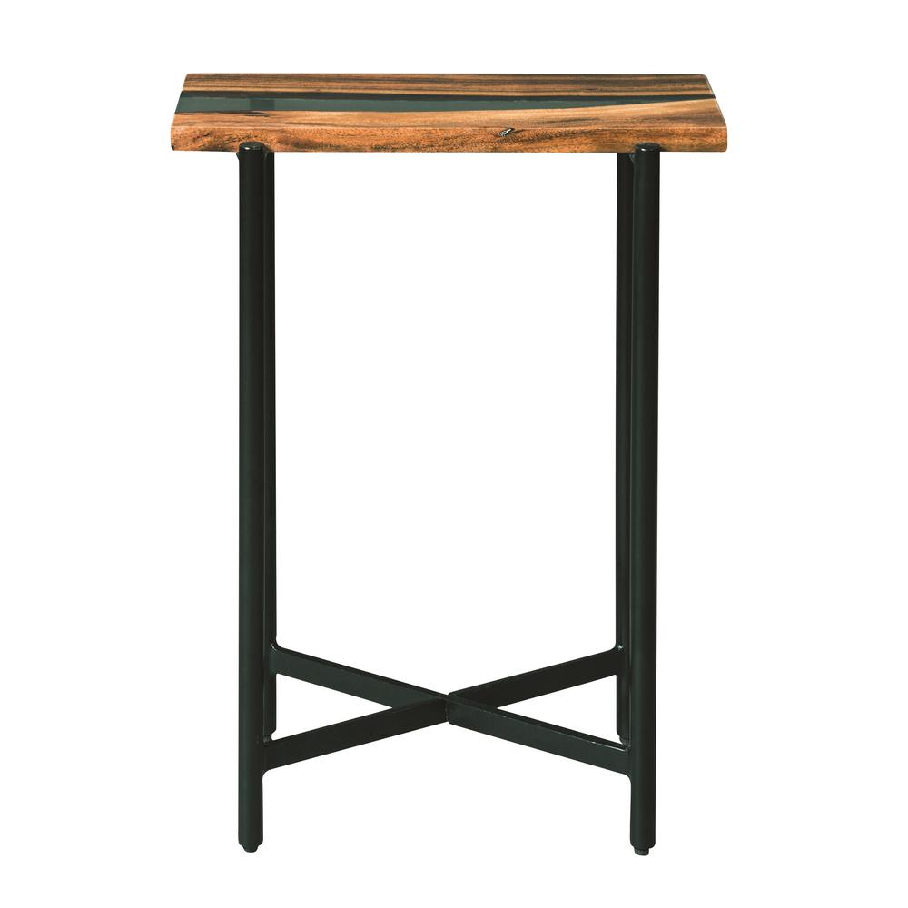 Rivers Edge 18" Acacia Wood and Acrylic Nesting End Tables, Set of 2. Picture 34