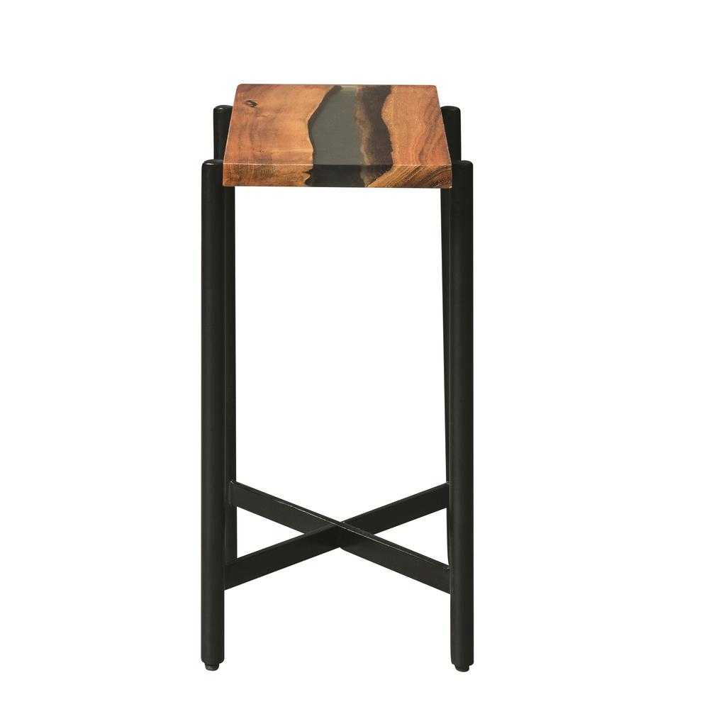 Rivers Edge 18" Acacia Wood and Acrylic Nesting End Tables, Set of 2. Picture 35