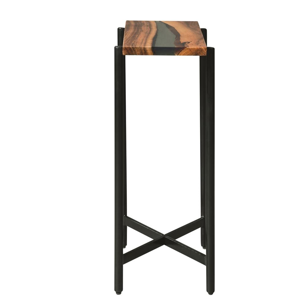 Rivers Edge 18" Acacia Wood and Acrylic Nesting End Tables, Set of 2. Picture 36