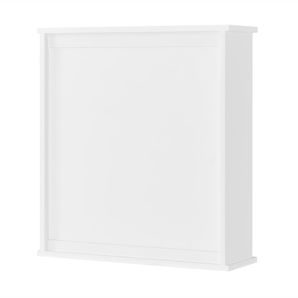 Derby 27"W x 29"H Wall Mounted Bath Storage Cabinet with Glass Cabinet Doors and Shelf. Picture 5