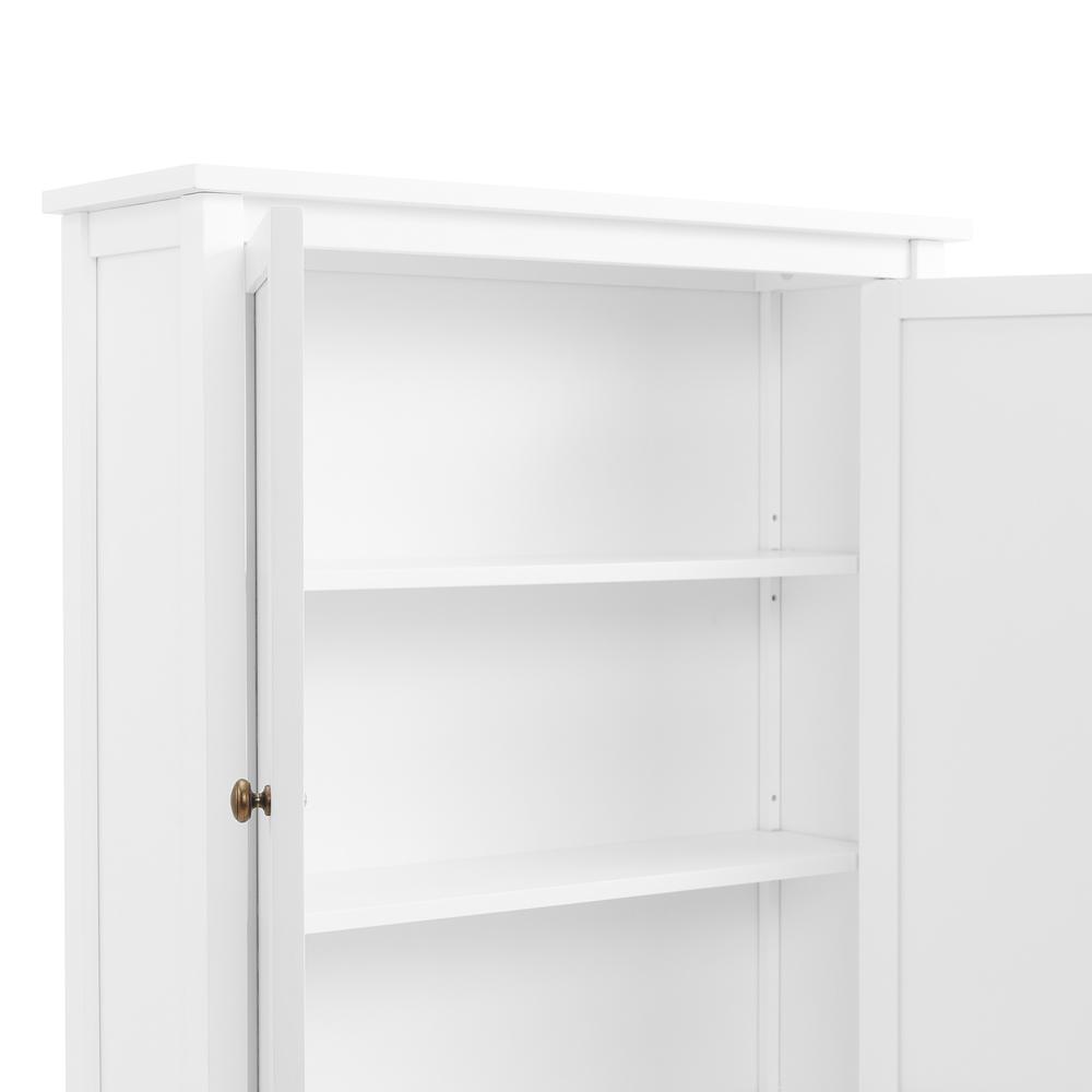 Dover Over Toilet Hutch with 2 Doors, Wall Mounted Bathroom Storage Cabinet with 2 Doors and Towel Rod. Picture 7