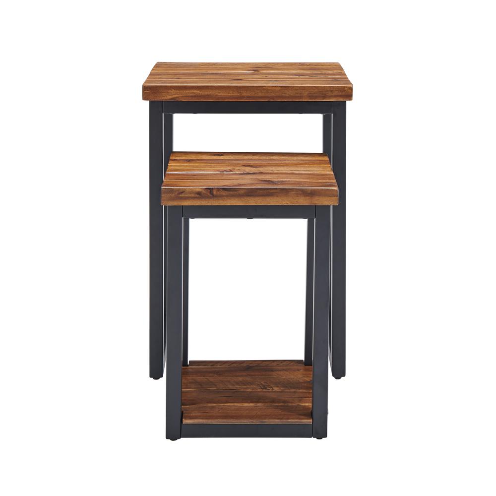 Claremont Rustic Wood Nesting End Tables, Set of Two. Picture 23