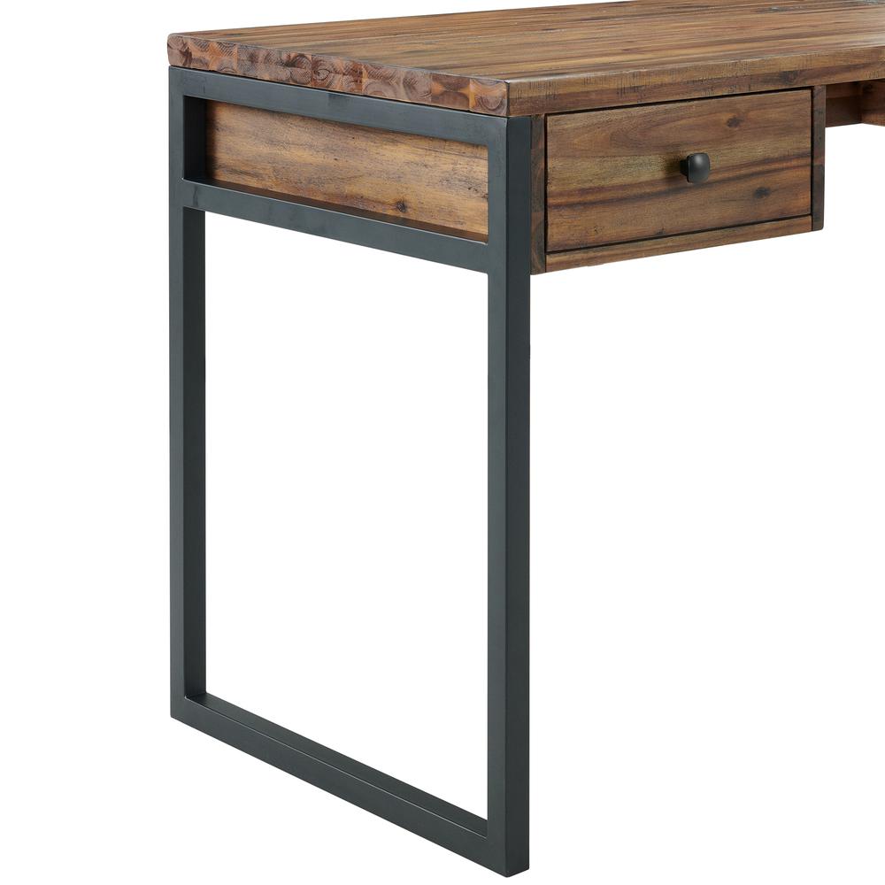 Claremont 48"W Rustic Wood and Metal Desk. Picture 5