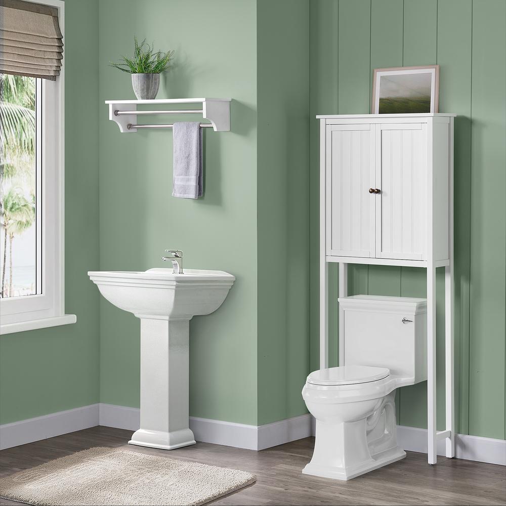 Dover Over Toilet Hutch with 2 Doors, Bathroom Shelf with 2 Towel Rods.. Picture 2