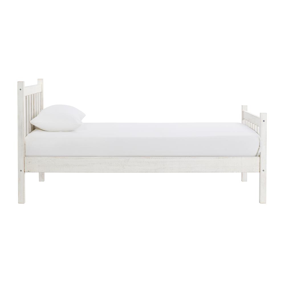 Windsor Wood Slat Twin Bed, Driftwood White. Picture 7