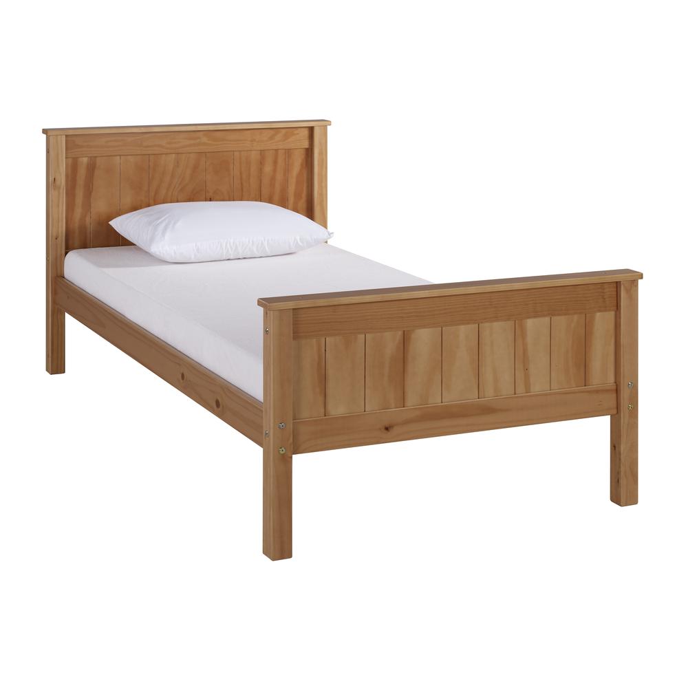 Harmony Twin Wood Platform Bed, Cinnamon. Picture 1