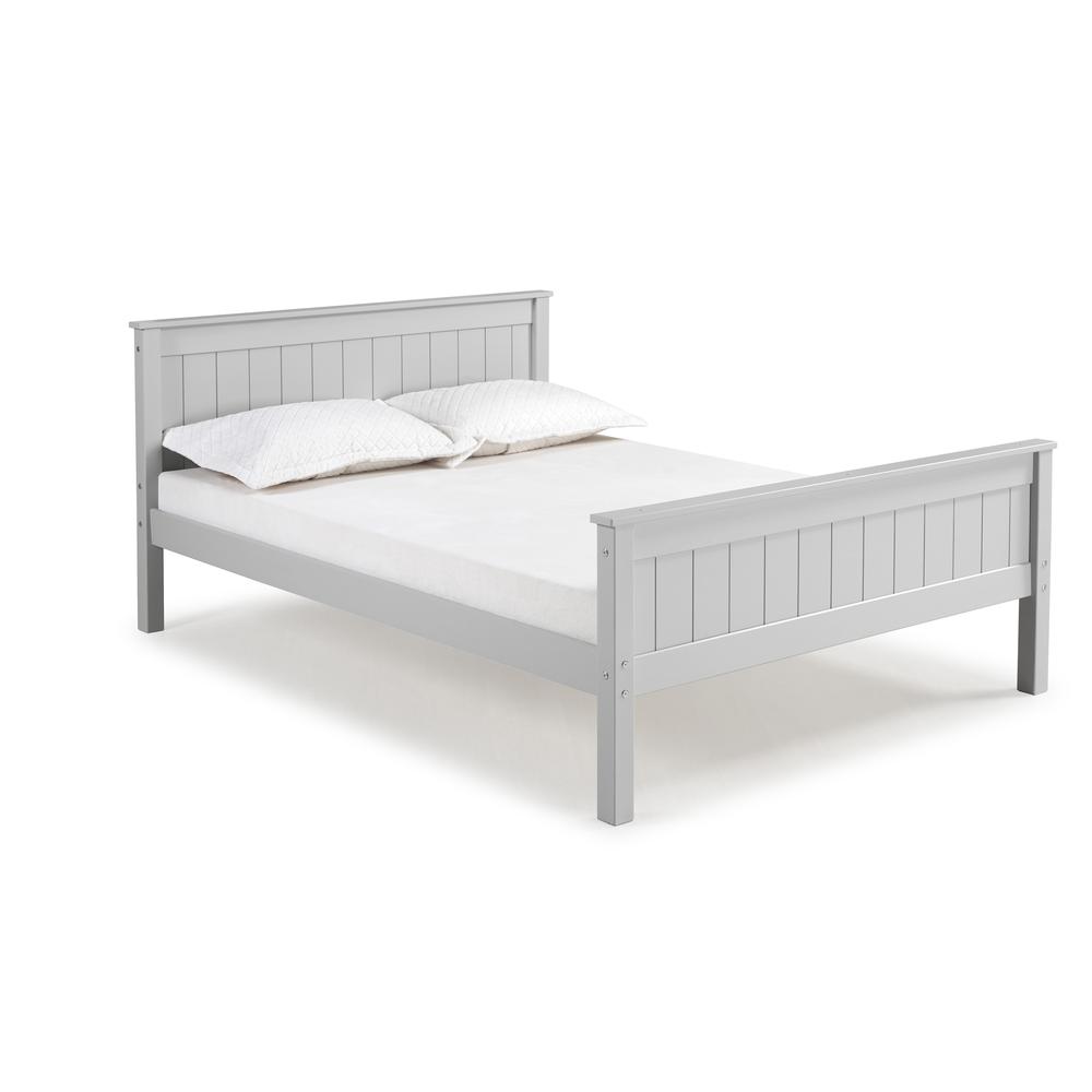 Harmony Full Wood Platform Bed, Dove Gray. Picture 1