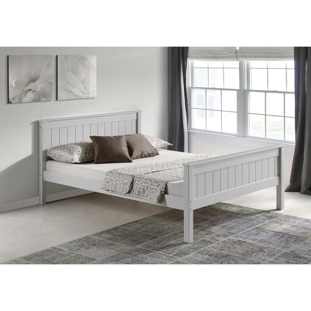 Harmony Full Wood Platform Bed, Dove Gray. Picture 2