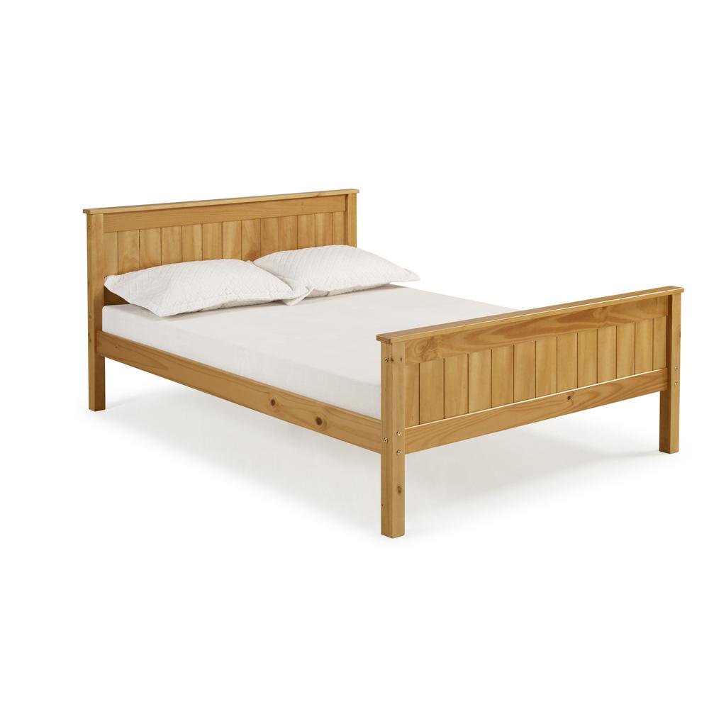 Harmony Full Wood Platform Bed, Cinnamon. Picture 1