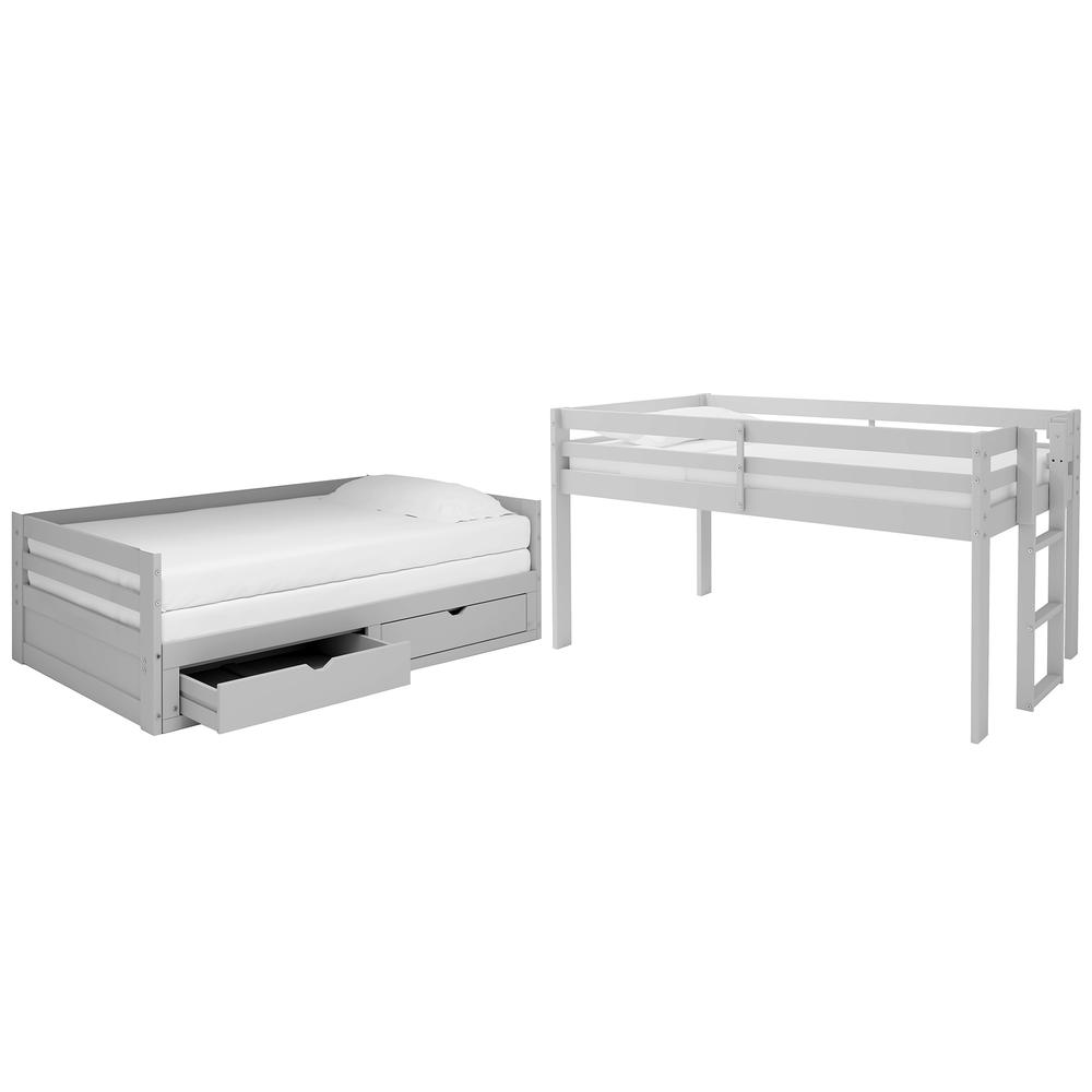 Jasper Twin to King Extending Day Bed with Bunk Bed and Storage Drawers. Picture 2