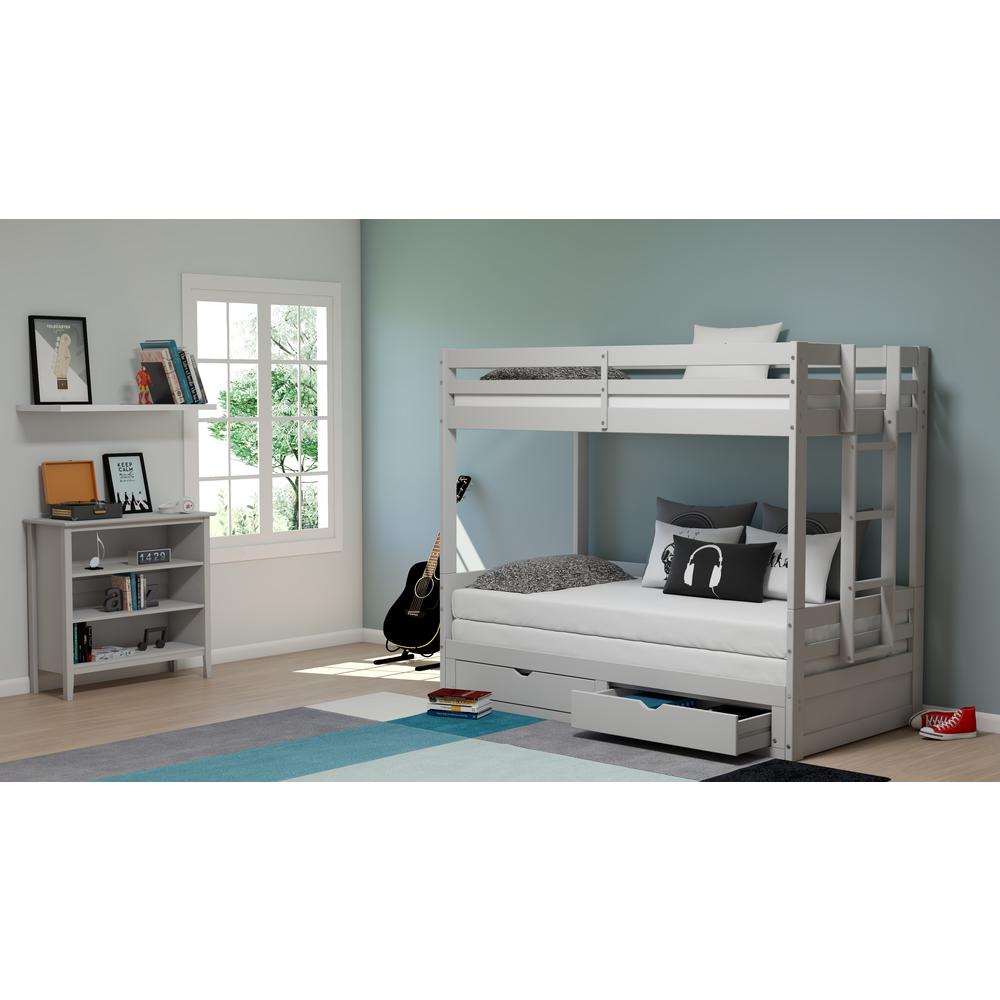 Jasper Twin to King Extending Day Bed with Bunk Bed and Storage Drawers. Picture 5