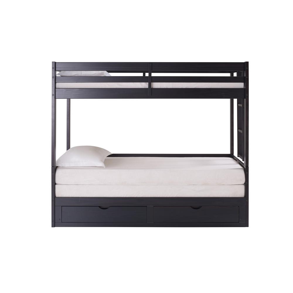 Jasper Twin to King Extending Day Bed with Bunk Bed and Storage Drawers, Espresso. Picture 4