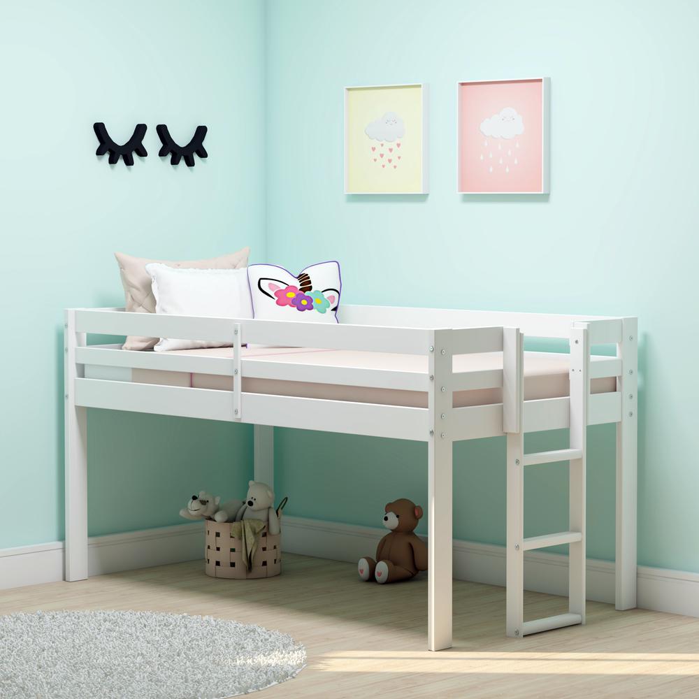 Jasper Twin to King Extending Day Bed with Bunk Bed and Storage Drawers, White. Picture 7
