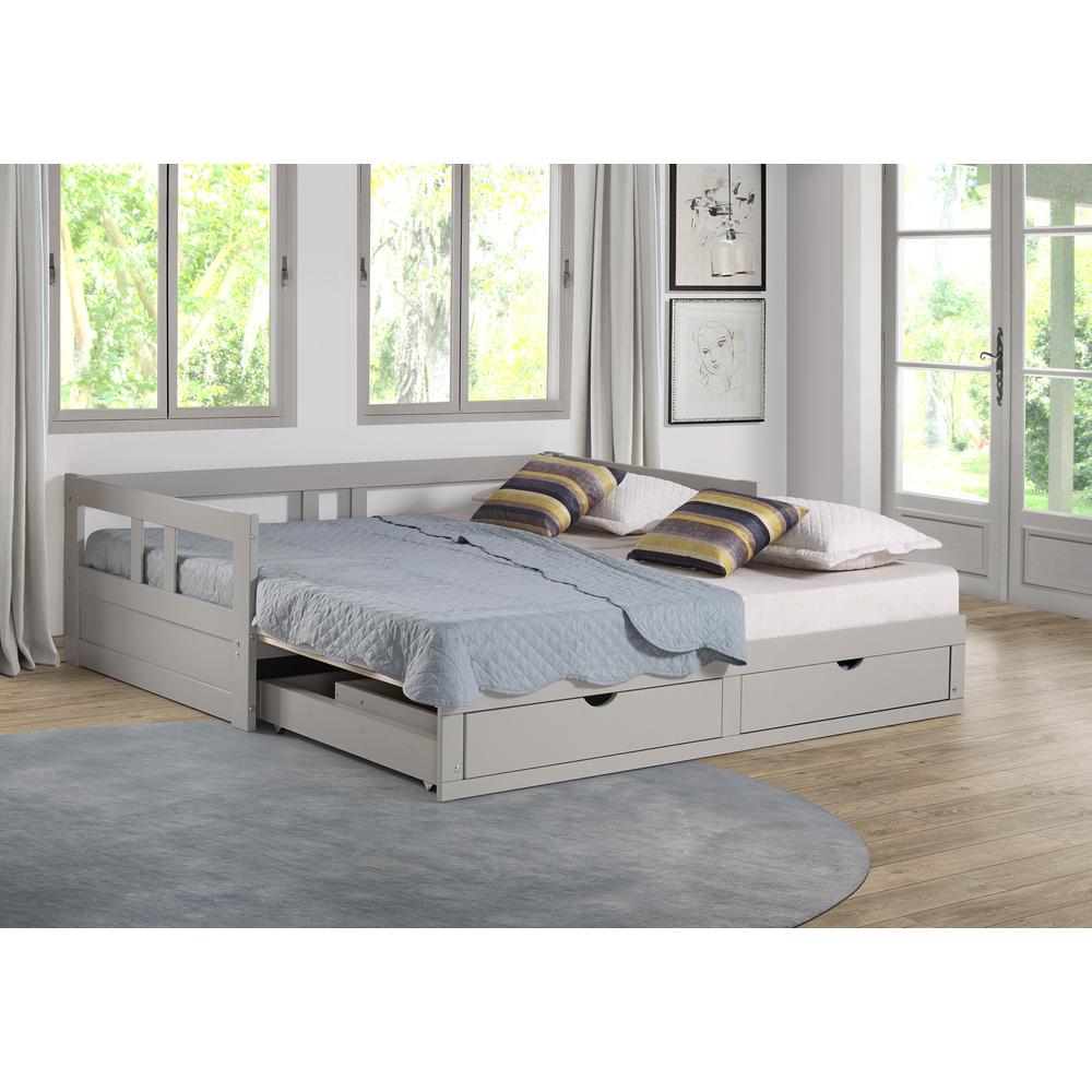Melody Twin to King Extendable Day Bed with Storage. Picture 4