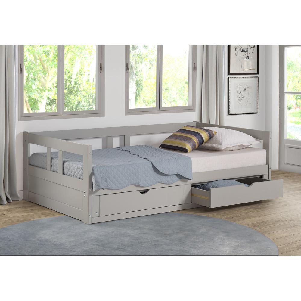 Melody Twin to King Extendable Day Bed with Storage. Picture 5