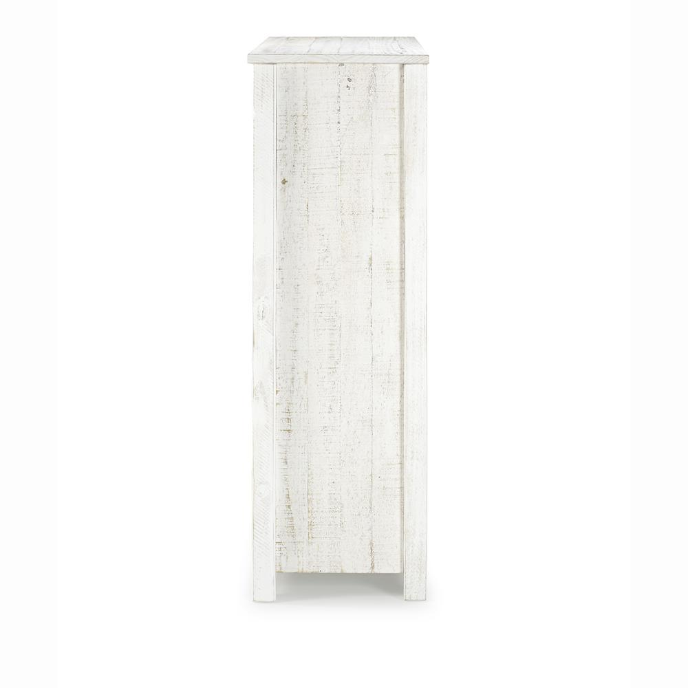 Rustic Tall Bookcase, Rustic White. Picture 3