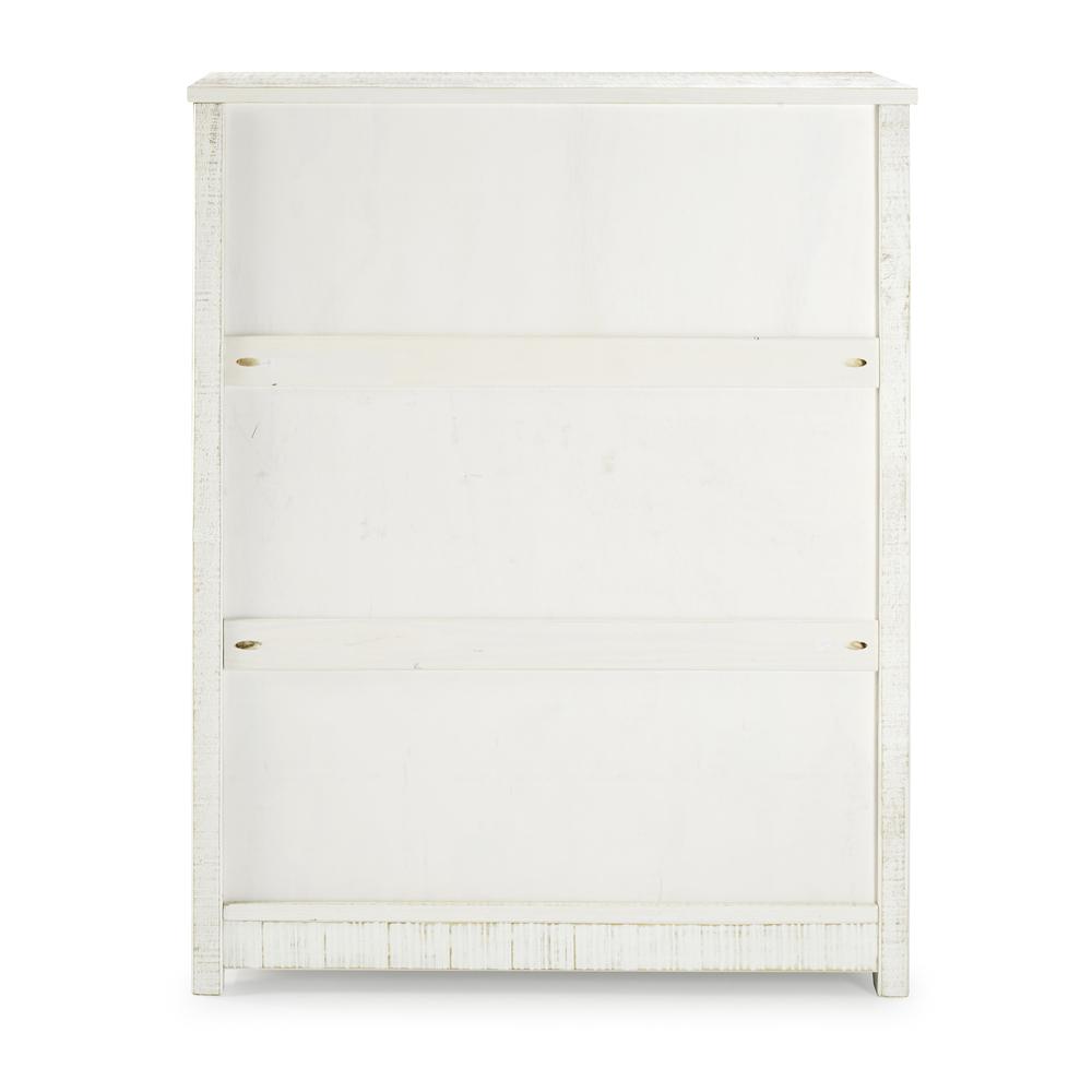 Rustic Tall Bookcase, Rustic White. Picture 5