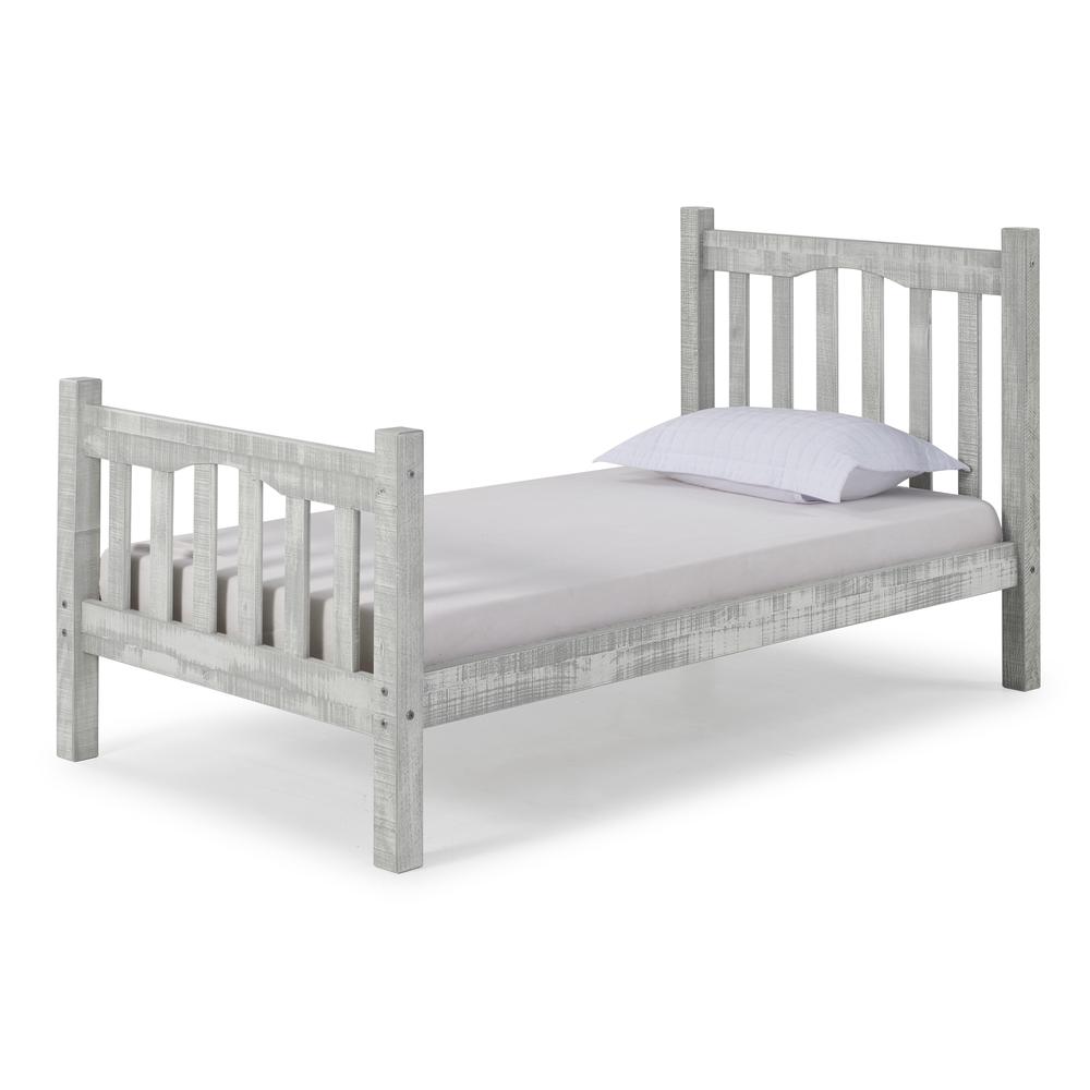 Rustic Mission Twin Bed, Rustic Gray. Picture 1