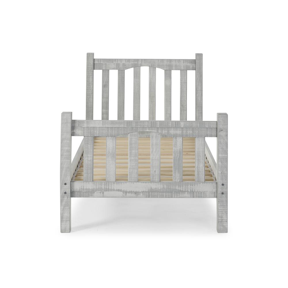 Rustic Mission Twin Bed, Rustic Gray. Picture 17