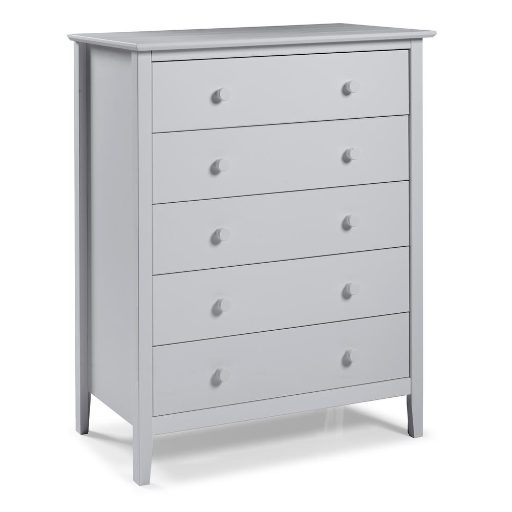 Simplicity 5-Drawer Chest, Dove Gray. Picture 1