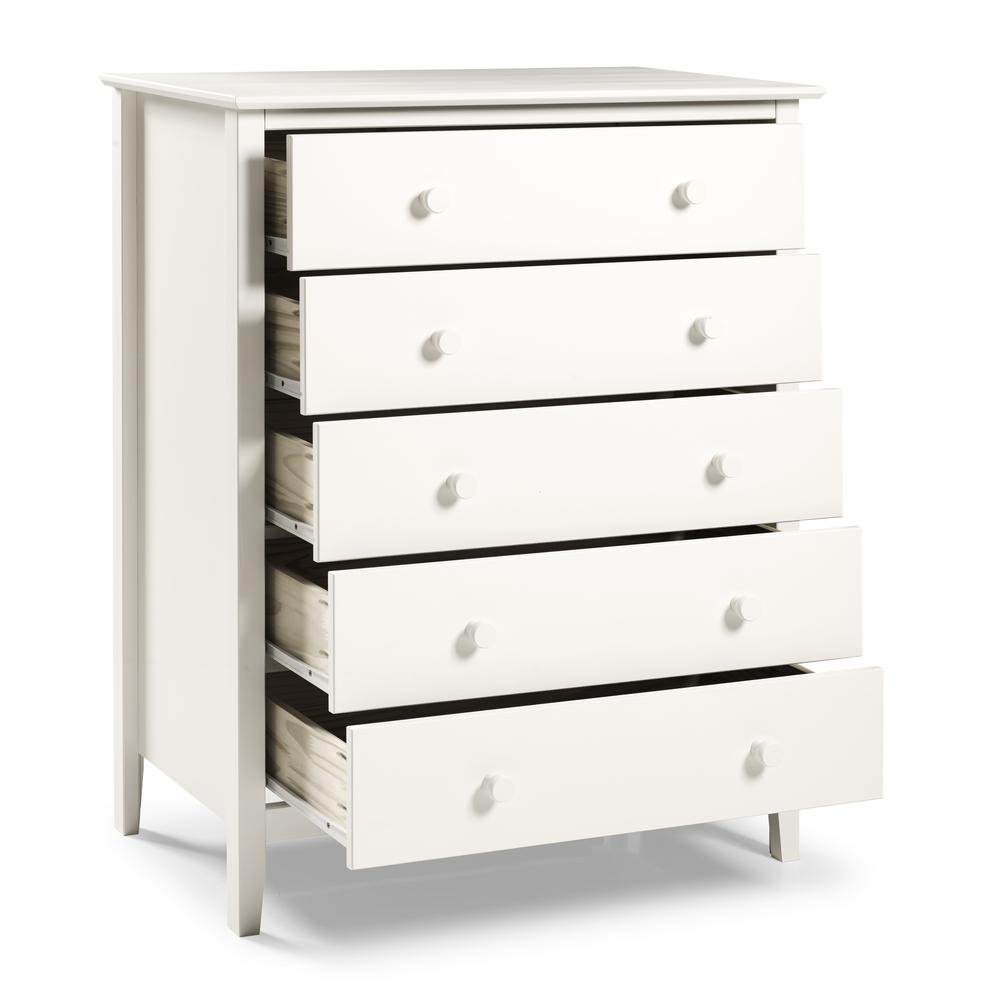 Simplicity 5-Drawer Chest, White. Picture 4