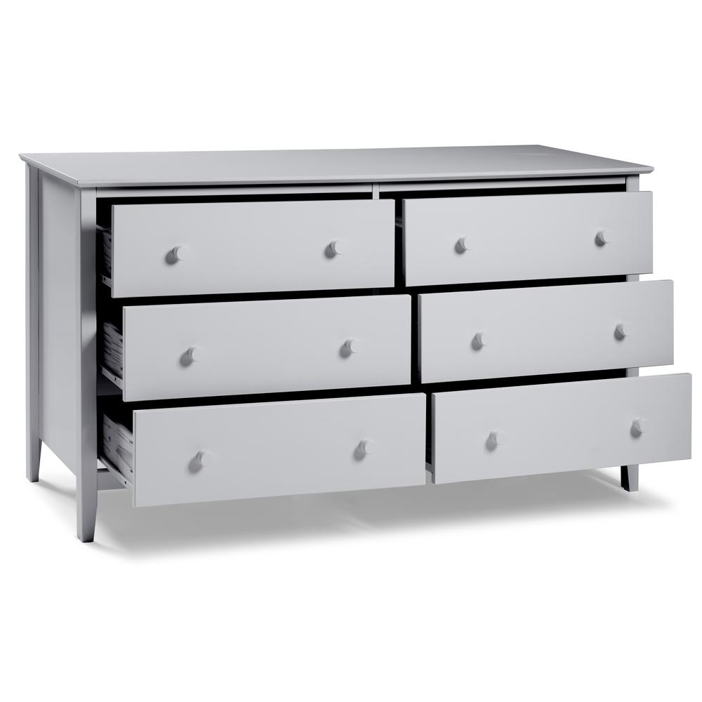 Simplicity 6-Drawer Dresser, Dove Gray. Picture 4