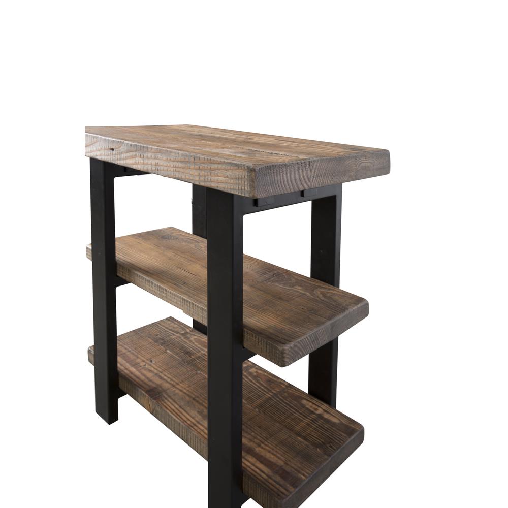 Pomona Metal and Reclaimed Wood 2-Shelf End Table. Picture 6