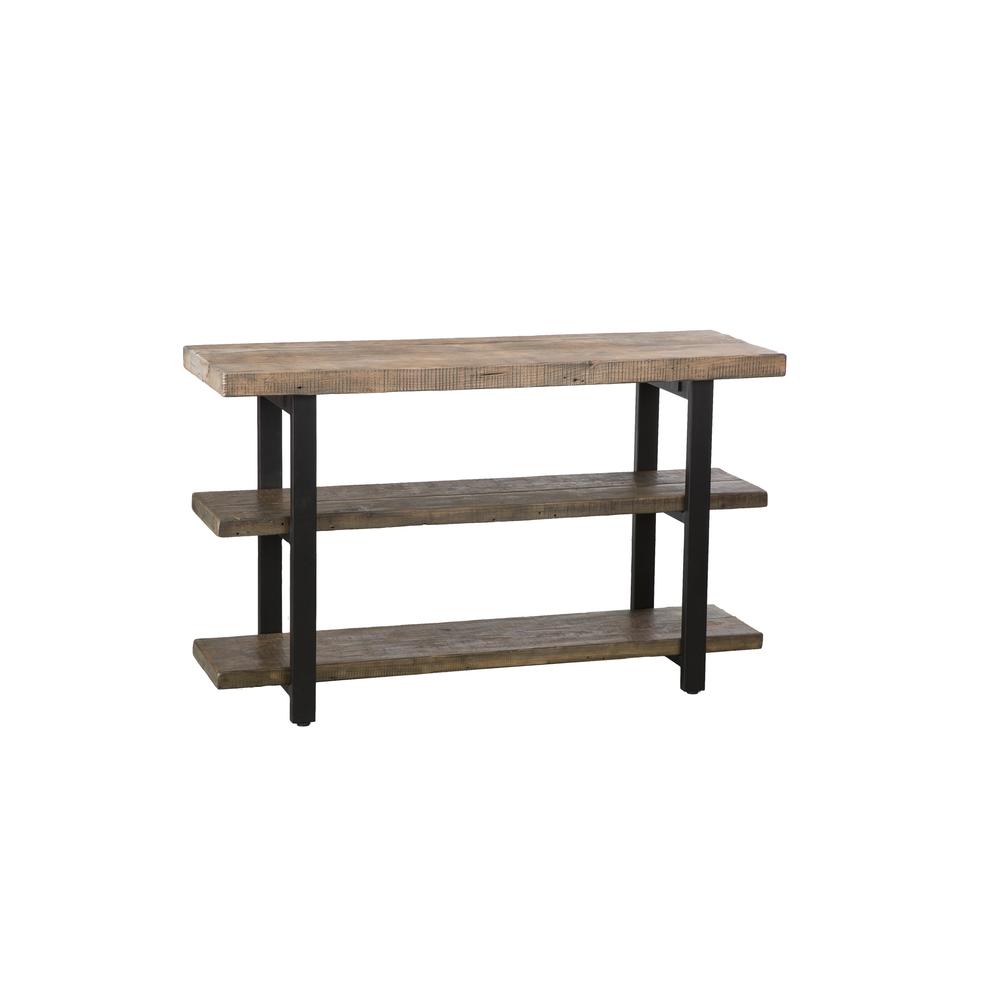Pomona 48" Metal and Reclaimed Wood Media/Console Table. Picture 2