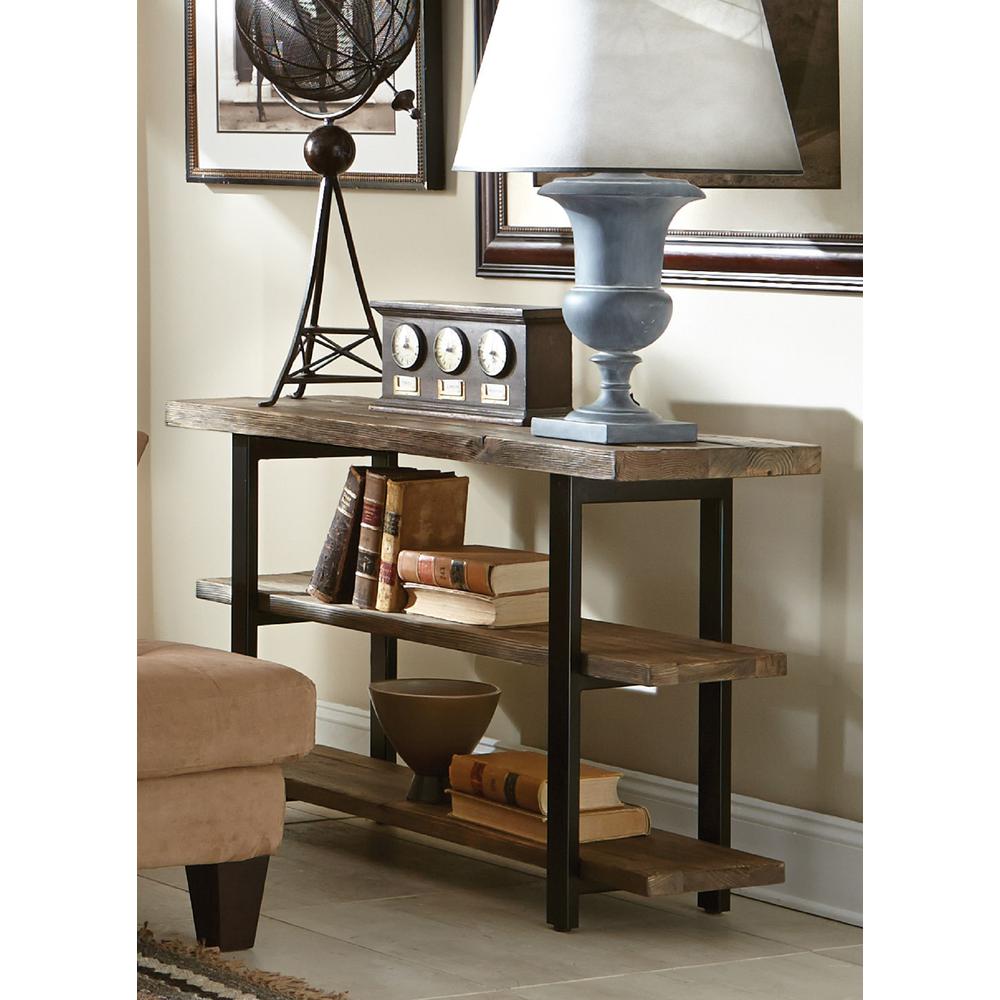 Pomona 48" Metal and Reclaimed Wood Media/Console Table. Picture 10