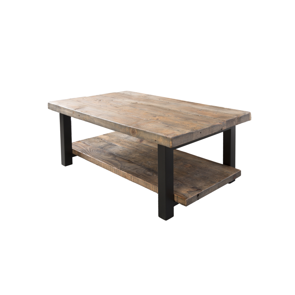 Pomona 42" Metal and Reclaimed Wood Coffee Table. Picture 9